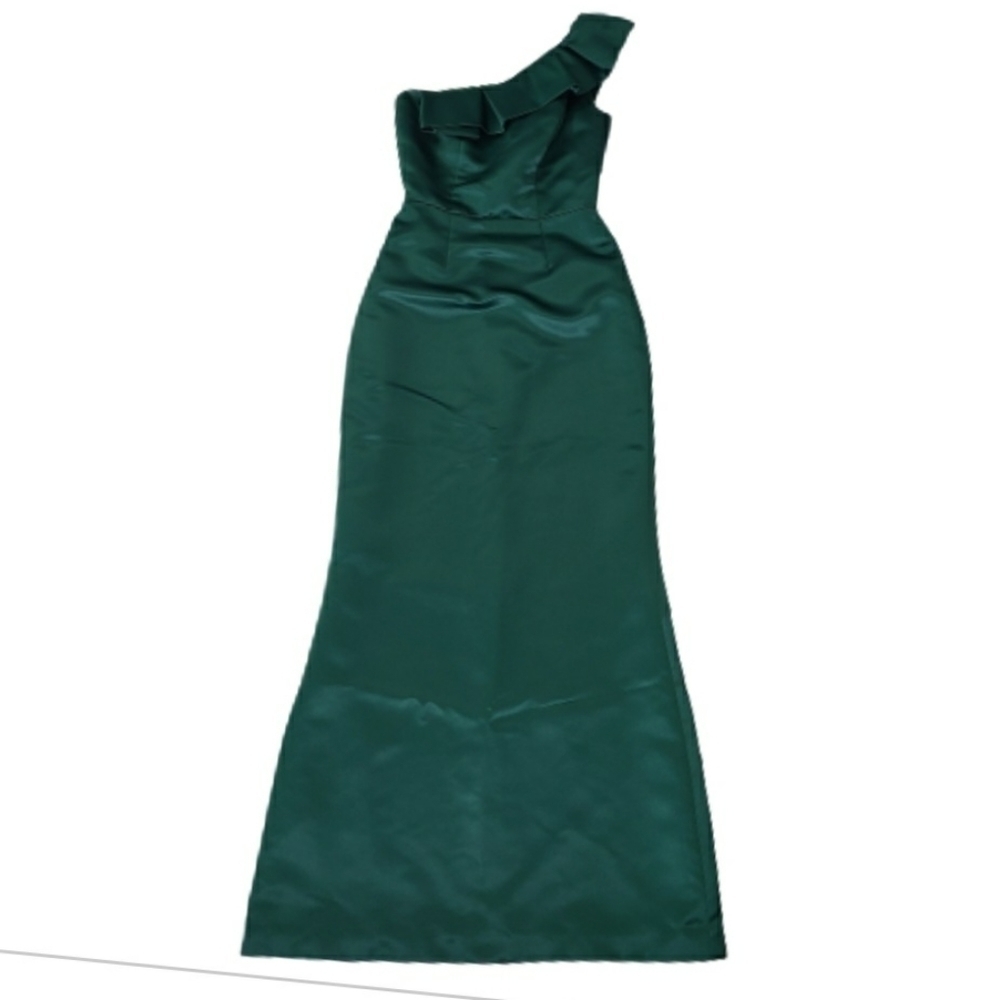 Lela Rose Size 2 Duchess Satin Hunter Green Bridesmaid Dress